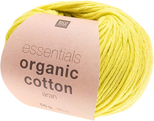 Rico Design Essentials Organic Cotton aran, 50 g, ca. 90 m Pistazie von Rico Design