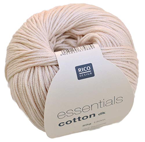 Rico Design Essentials doppelt gestrickt Garn, 100% Baumwolle, Natur Rico Design Essentials doppelt gestrickt Garn, 100% Baumwolle, Natur von Rico Design
