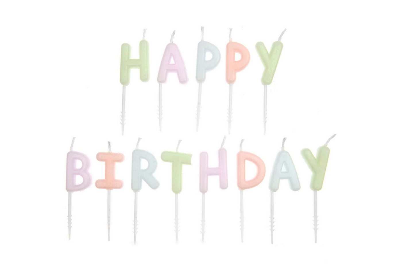 Rico Design Geburtstagskerze Kerzen Happy Birthday, Pastell von Rico Design