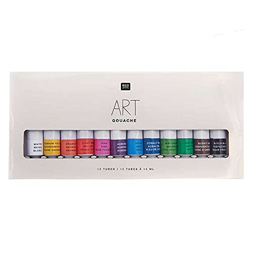 Rico Design Gouache-Farbset - Grundfarben - 12 x 12 ml von Rico Design