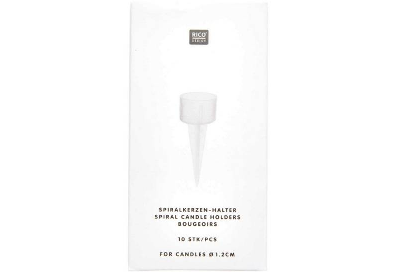 Rico Design Kerzenhalter YEY! Let's Party Spiral Kerzenhalter transparent1,2cm 10 Stück von Rico Design