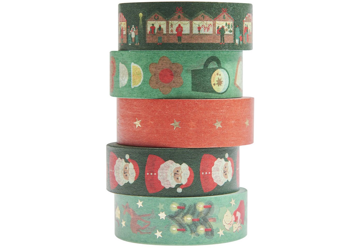 Rico Design Klebeband Tape-Set Weihnachtszeit 5 Stück von Rico Design