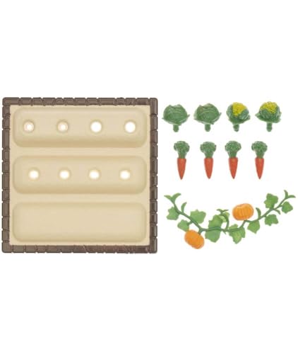 Rico Design Miniatur-Gemüsegarten, 9 x 1,5 x 9 cm, 10 Stück von Rico Design