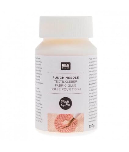 Rico Design Punch Needle Textilkleber 130 ml - Stoffkleber für Baumwolle, Mischgewebe & Kunstfaser - Kleber für Punch Needle Arbeiten Rico Design Punch Needle Textilkleber 130 ml - Stoffkleber für Baumwolle, Mischgewebe & Kunstfaser - Kleber für Punch Needle Arbeiten von Rico Design