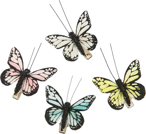 Rico Design Schmetterling mit Clip Dekostecker Frühling Set Dekofigur Tischdeko Fensterbank Garten Dekoaccessoire Schmetterlingsclip Kreatives Basteln Frühlingsdeko Innenbereich Mix Bunt von Rico Design