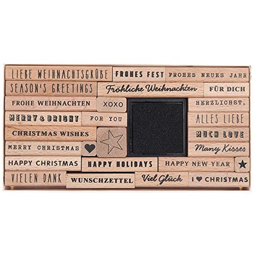 Rico Design Stempelset Merry Christmas, Mixed type FSC 100%, 26 Stempel von Rico Design
