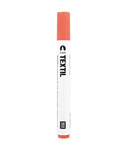 Rico Design Textilmarker Stoffmalstifte, Feine Spitze mit 3 mm, Orange, Rosa, für hell Stoffe, Perfekt für Tshirts, Schuhe, Taschen, Jutebeutel, und andere Stoffarten von Rico Design