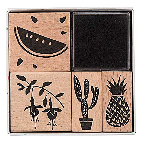 Rico Design "Tropica Spring Stempel-Set, Holz, Natur von Rico Design