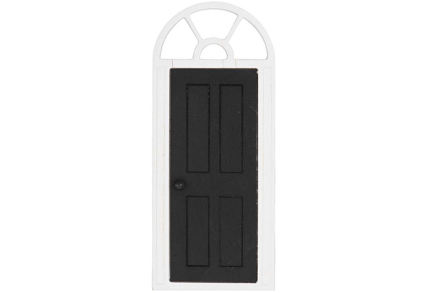 Rico Design Wichtel Miniatur Tür mit Bogen, schwarz-weiß Rico Design Wichtel Miniatur Tür mit Bogen, schwarz-weiß von Rico Design