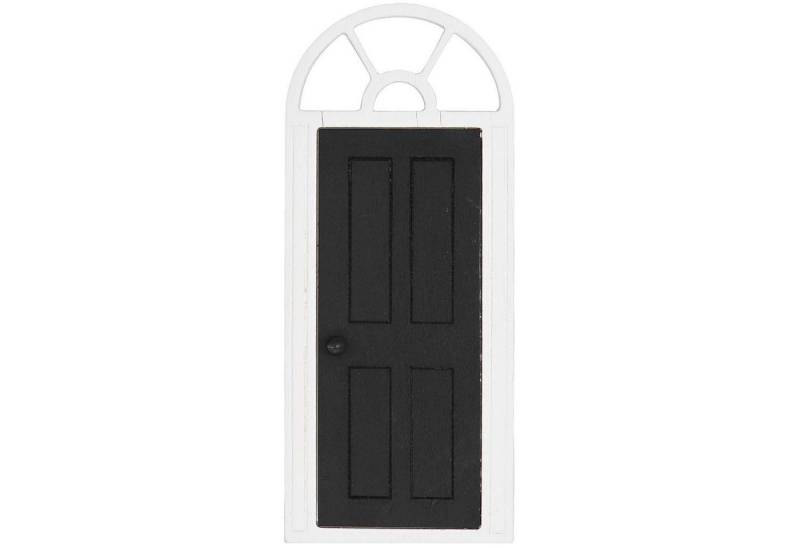 Rico Design Wichtel Miniatur Tür mit Bogen, schwarz-weiß Rico Design Wichtel Miniatur Tür mit Bogen, schwarz-weiß von Rico Design