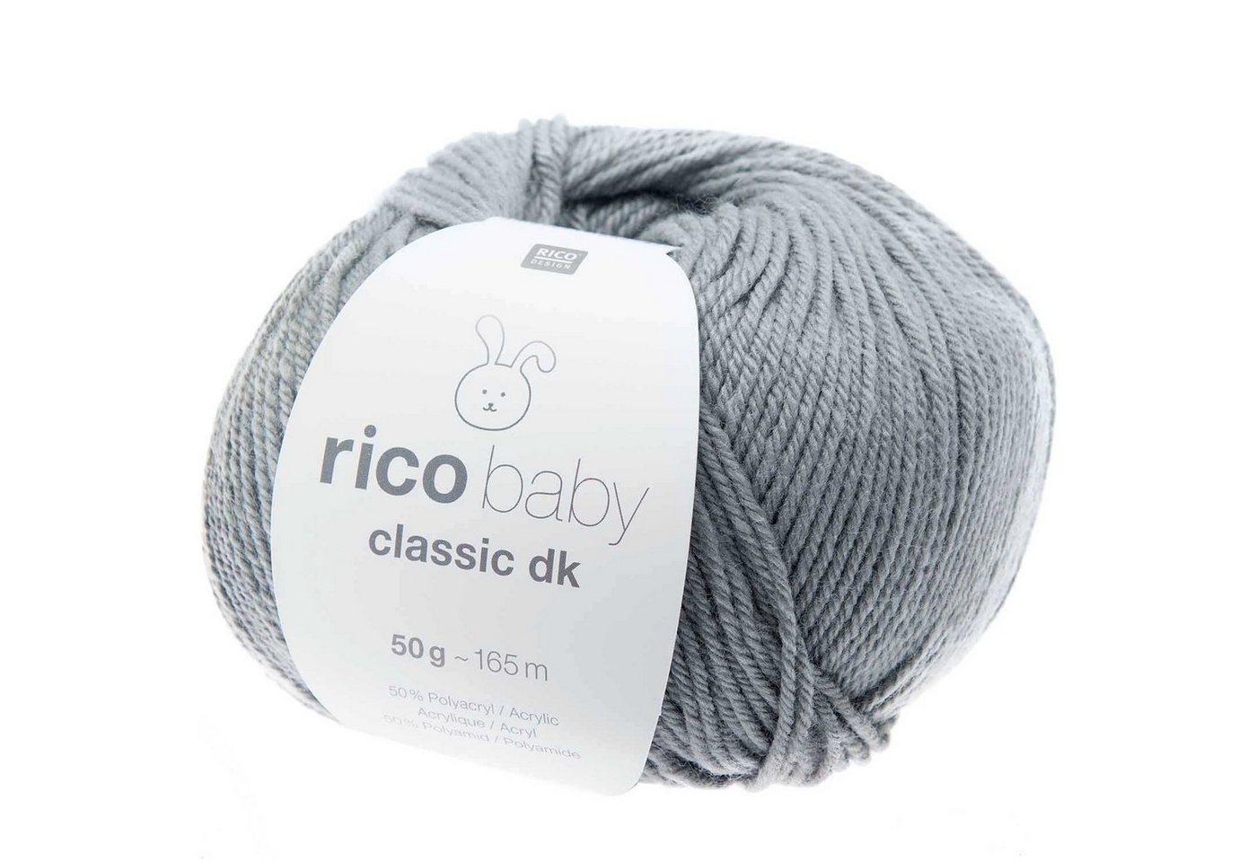 Rico Design Wolle Baby Classic Dk Babywolle zum Stricken und Häkeln Häkelwolle, 165,00 m (50g Strickgarn, Handstrickgarn, Nadelstärke 3,5 - 4 mm), trocknergeeignet, weich und pflegeleicht von Rico Design