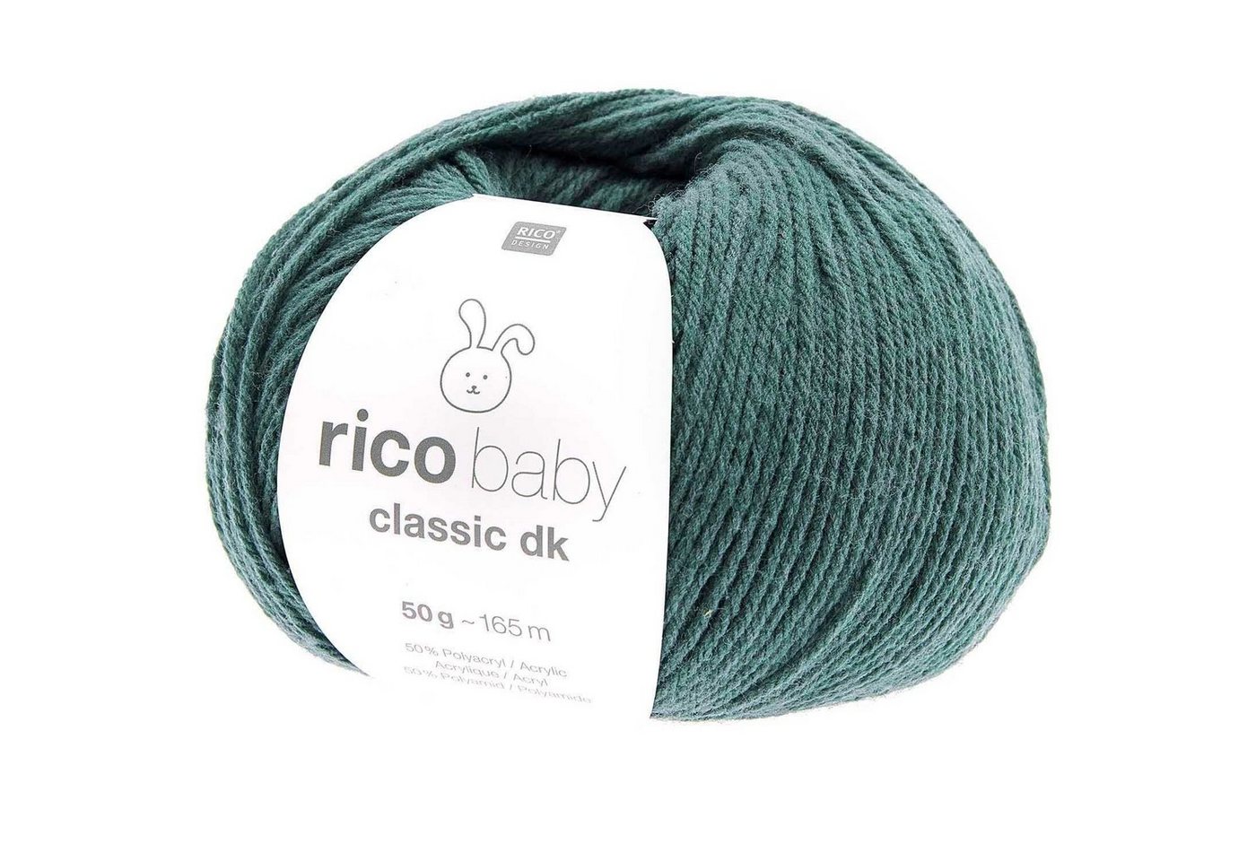 Rico Design Wolle Baby Classic Dk Babywolle zum Stricken und Häkeln Häkelwolle, 165,00 m (50g Strickgarn, Handstrickgarn, Nadelstärke 3,5 - 4 mm), trocknergeeignet, weich und pflegeleicht von Rico Design