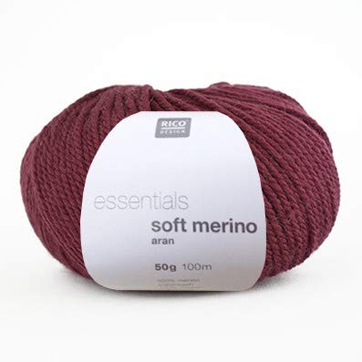 Rico Essentials Soft Merino Aran 003 weinrot von Rico Design