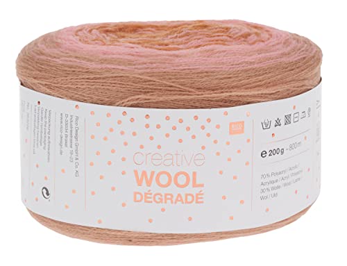 Rico Wolle Creativ Wool Dégradé 200g 4-fädig Rosa/Natur Rosa/Natur von Rico Design