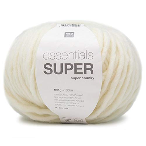 Rico essentials Super chunky Fb. 01 - wollweiß wunderbare Schnellstrickwolle für Ihre modischen Projekte von Rico Design