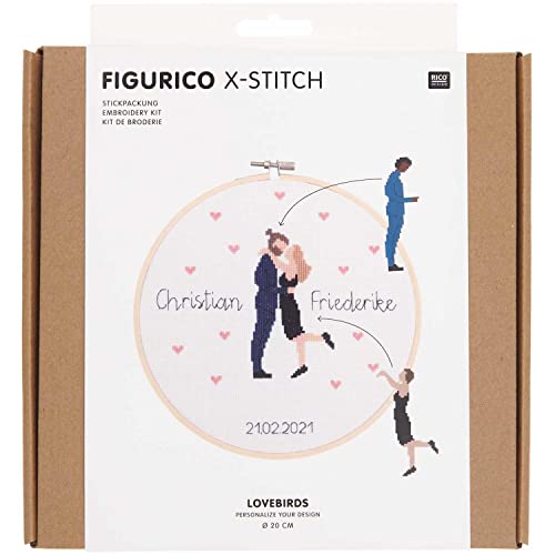 Stickpackung Figurico Lovebirds von Rico Design