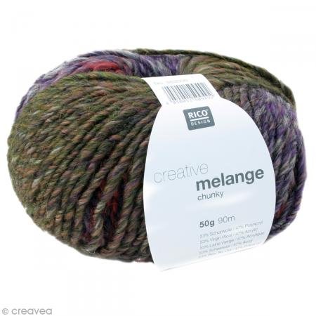 Wolle Rico Design – Creative Melange Chunky – 50 g – 53% Schurwolle, 47% Acryl rouge-violet Wolle Rico Design – Creative Melange Chunky – 50 g – 53% Schurwolle, 47% Acryl rouge-violet von Rico Design