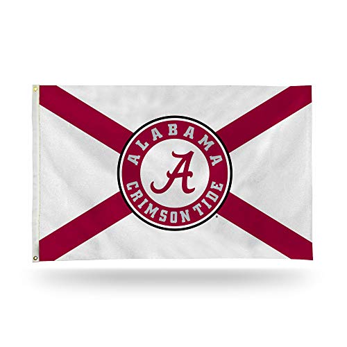 Alabama Crimson Tide Flagge 90 x 150 cm – Staatsflagge – Roll Tide von Rico Industries