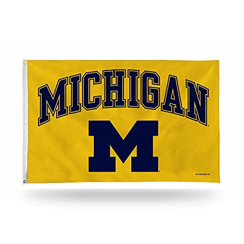 Flagge Michigan Wolverines, gelb, M Flagge, 90 x 150 cm von Rico Industries