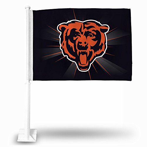 NFL Rico Industries Autofahne inkl. Stange, Chicago Bears - Blauer Bärenkopf von Rico Industries