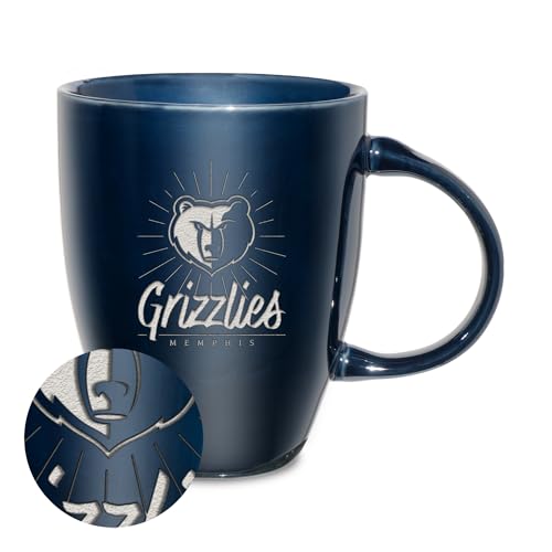 Rico Industries NBA Basketball Memphis Grizzlies Sunburst Keramiktasse mit Lasergravur, 530 ml von Rico Industries