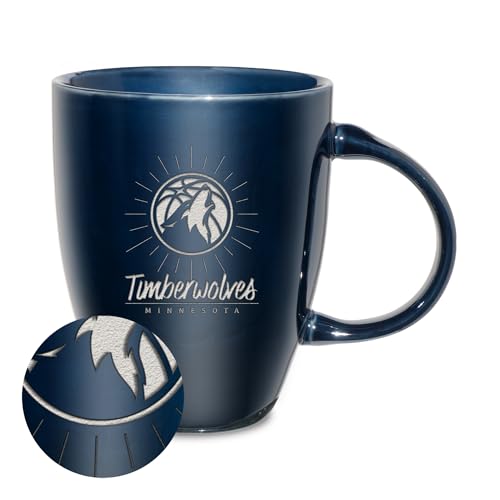 Rico Industries NBA Basketball Minnesota Timberwolves Sunburst Keramiktasse mit Lasergravur, 530 ml Rico Industries NBA Basketball Minnesota Timberwolves Sunburst Keramiktasse mit Lasergravur, 530 ml von Rico Industries
