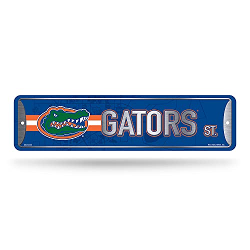 Rico Industries NCAA Florida Gators Heimdekoration Metall-Straßenschild (10,2 x 38,1 cm) – ideal für Zuhause, Büro, Schlafzimmer und Männerhöhle – hergestellt von Rico Industries