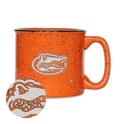 Rico Industries NCAA Florida Gators Tasse mit orangefarbenen Sprenkeln, 340 ml, Lasergravur von Rico Industries