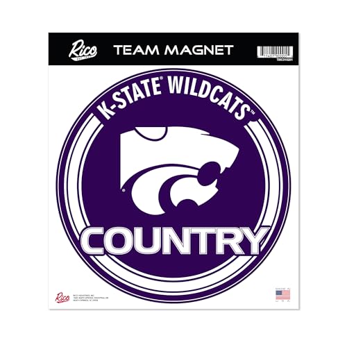 Rico Industries NCAA Kansas State Wildcats – KSU Standard 20,3 cm runder Magnet von Rico Industries