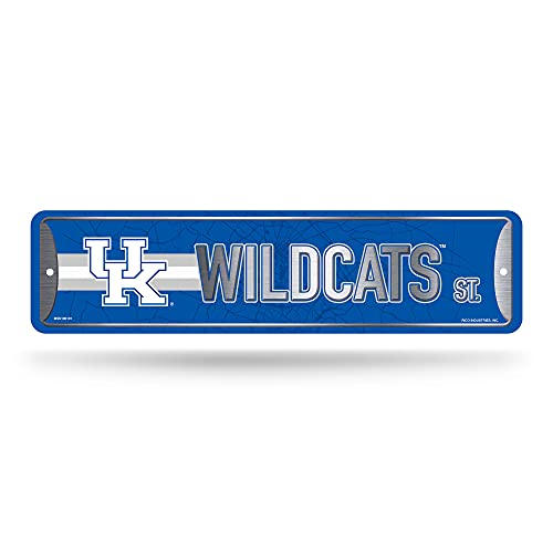Rico Industries NCAA Kentucky Wildcats Home Decor Metall-Straßenschild (10,2 x 38,1 cm) – ideal für Zuhause, Büro, Schlafzimmer und Männerhöhle – hergestellt von Rico Industries