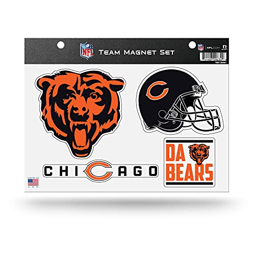 Rico Industries NFL Chicago Bears 21,6 x 27,9 cm Team-Magnet-Set für Auto, Kühlschrank, Kühlschrank, Schließfach, Büroschrank von Rico Industries