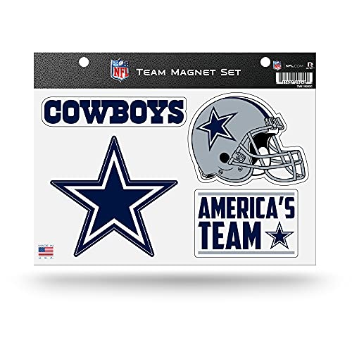 Rico Industries NFL Dallas Cowboys 21,6 x 27,9 cm Team-Magnet-Set für Auto, Kühlschrank, Kühlschrank, Schließfach, Büroschrank von Rico Industries