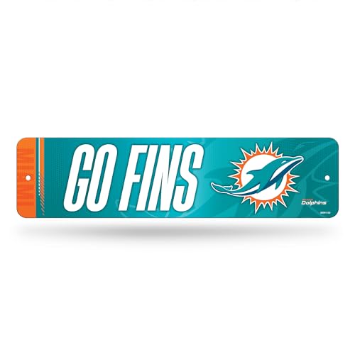 Rico Industries NFL Football Chicago Bears Metall-Straßenschild 10,2 x 38,1 cm, Heimdekoration – Schlafzimmer – Büro – Männerhöhle von Rico Industries