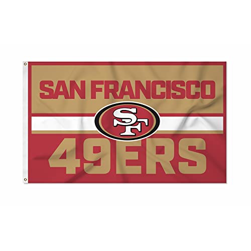 Rico Industries NFL Football San Francisco 49ers Bold 90 x 152 cm Banner Flagge einseitig – drinnen oder draußen – Heimdekoration Rico Industries NFL Football San Francisco 49ers Bold 90 x 152 cm Banner Flagge einseitig – drinnen oder draußen – Heimdekoration von Rico Industries