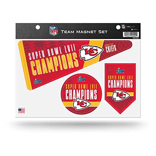 Rico Industries NFL Kansas City Chiefs 2023 Super Bowl Champions Team Magnet Blatt Team Magnet Set 21,6 x 27,9 cm – Heimdekoration – Regrigerator, Büro, Küche, Weiß von Rico Industries