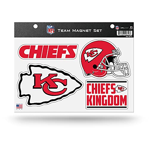 Rico Industries NFL Kansas City Chiefs 21,6 x 27,9 cm Team-Magnet-Set für Auto, Kühlschrank, Kühlschrank, Schließfach, Büroschrank von Rico Industries