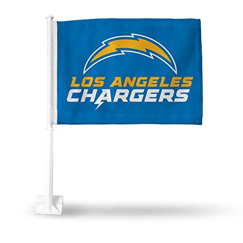 Rico Industries NFL Los Angeles Chargers Bolt doppelseitige Autoflagge – 40,6 x 48,3 cm – starke Stange, die an Auto/LKW/Auto befestigt wird von Rico Industries