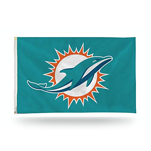 Rico Industries NFL Miami Delfine 90 x 150 cm einseitige Bannerflagge mit Ösen von Rico Industries