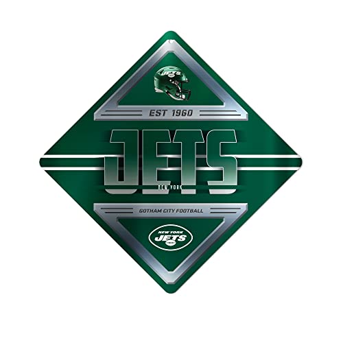 Rico Industries NFL New York Jets Metal Crossing Sing – Heimdekoration, perfekt für Schlafzimmer, Männerhöhle, Garage von Rico Industries
