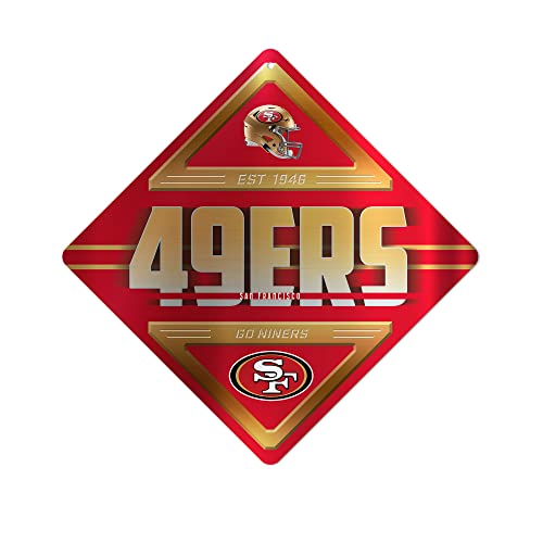 Rico Industries NFL San Francisco 49ers Metal Crossing Sing – Heimdekoration, perfekt für Schlafzimmer, Männerhöhle, Garage von Rico Industries