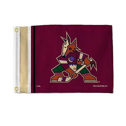 Rico Industries NHL Hockey Arizona Coyotes Standard Utility Flagge – doppelseitig – ideal für Boot/Golfwagen/Zuhause usw. von Rico Industries