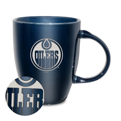 Rico Industries NHL Hockey Edmonton Oilers Keramiktasse, galvanisiert, 530 ml, lasergraviert, Marineblau Rico Industries NHL Hockey Edmonton Oilers Keramiktasse, galvanisiert, 530 ml, lasergraviert, Marineblau von Rico Industries