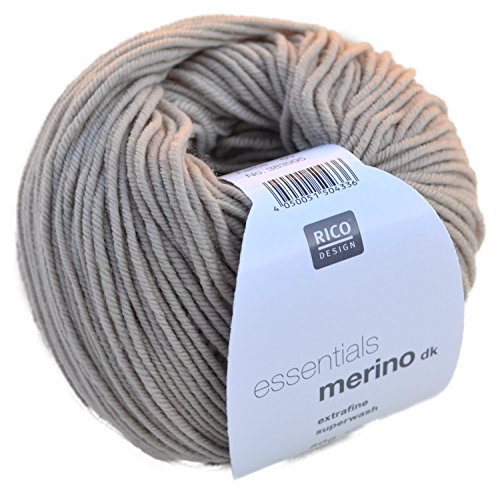 Merinowolle Babywolle Rico Merino dk Fb. 50 Sand zum Stricken & Häkeln von Rico Design