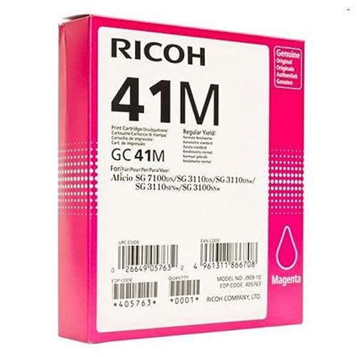 Ricoh 405763 SG3110DN Inkjet Cartridge, 2200 Seiten ISO24711 GC41M, magenta, XXL von Ricoh