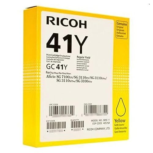 Ricoh 405764 SG3110DN Inkjet Cartridge, 2200 Seiten / ISO24711 GC41Y, gelb von Ricoh