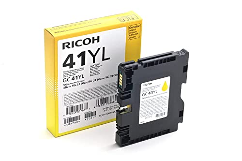 Ricoh 405768 SG2100N Inkjet Cartridge, 600 Seiten / 5% Deckung GC41YL, gelb von Ricoh
