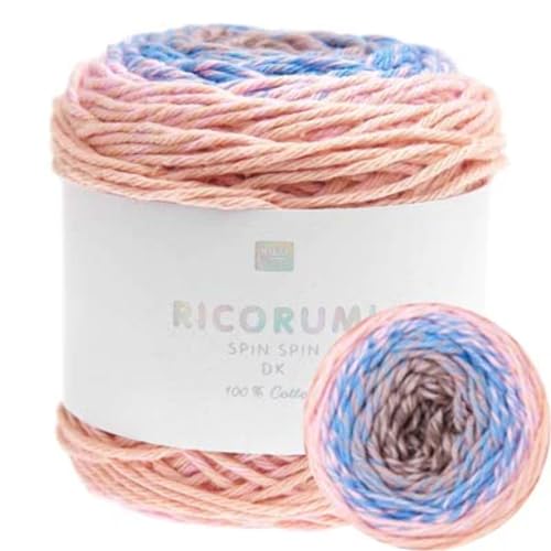 50g Ricorumi -Spin Spin - Farbe: 21 - Verlauf ethno - feine Baumwolle zum Häkeln von Amigurumi-Figuren aus den neue Ricorumi-Heften von Rico Design