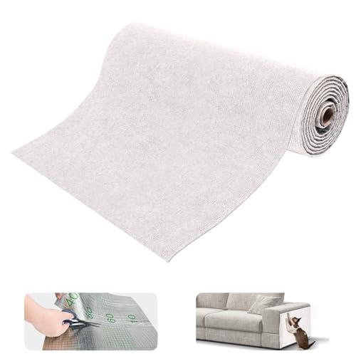 Kratzmatte Katze Selbstklebend, Kratzschutz für Sofa, Möbel, L 2m x B 40cm (Beige) von Ricyea