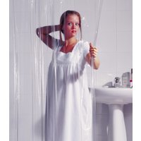 Duschvorhang Folie Brillant ca. 180x200 cm, transparent, inkl. Ringe, von Ridder