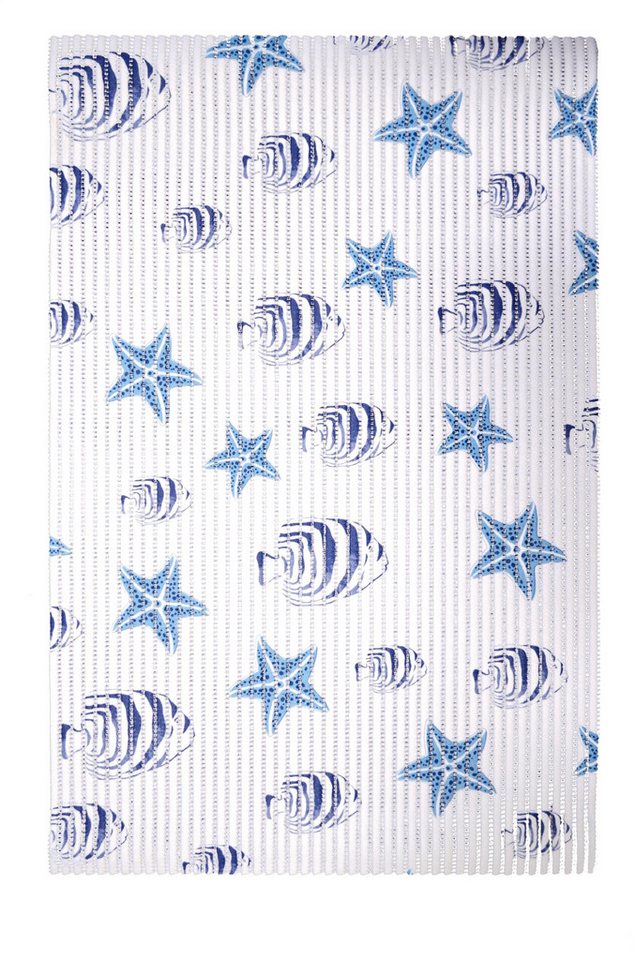 Ridder Badematte Skalar blau, Höhe 79.8 mm, 90% PVC (Polyvinylchlorid), 10% Polyester von Ridder